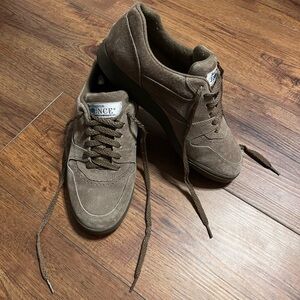 Hush Puppies Bounce Brown Suede Sneakers